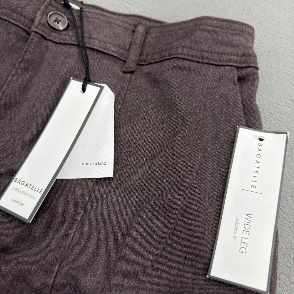 NWT Bagatelle Collection Wide Leg Jeans Size 6 Chocolate Brown High Waist 31"